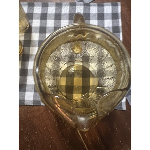 Anchor Hocking Vintage amber glass pitcher and 4 glasses - Picture 3 of 5